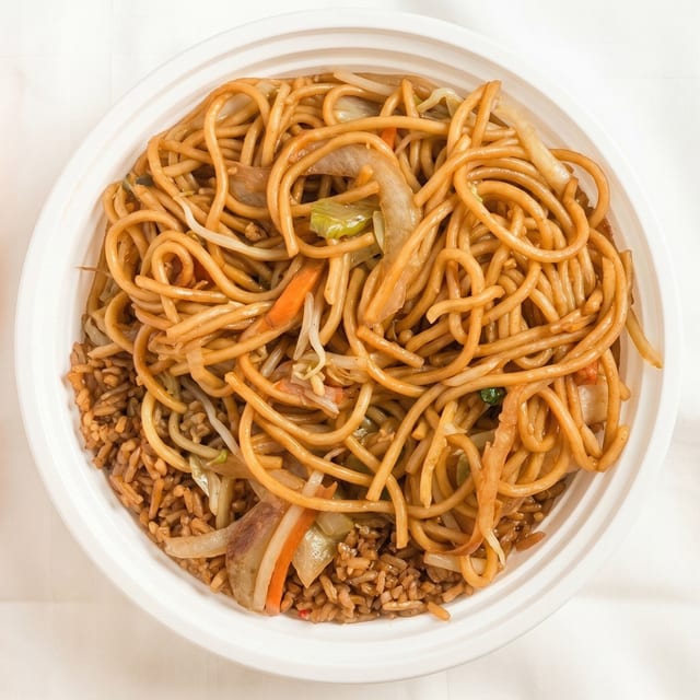Lunch Roast Pork Lo Mein.