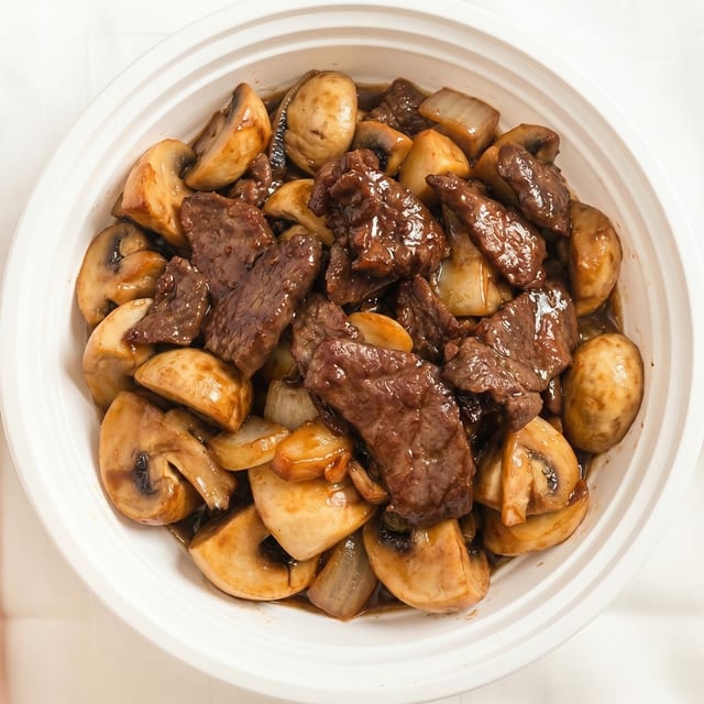 Beef with Mushrooms.