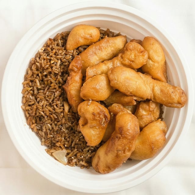 Lunch Honey Garlic Chicken.