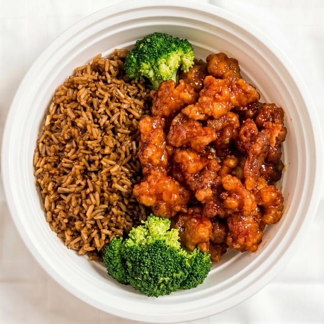 Dinner Orange Chicken Combination Platter.