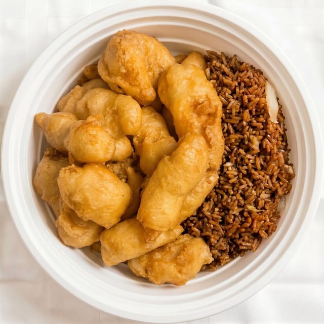 Dinner Sweet & Sour Chicken Combination Platter.