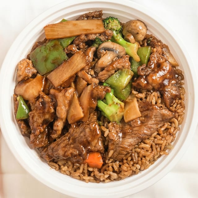 Lunch Hunan Beef.