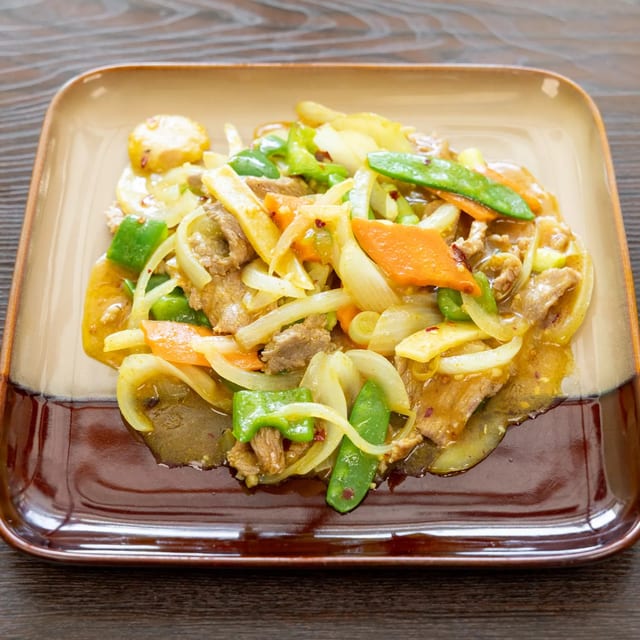 Beef with Curry Sauce.