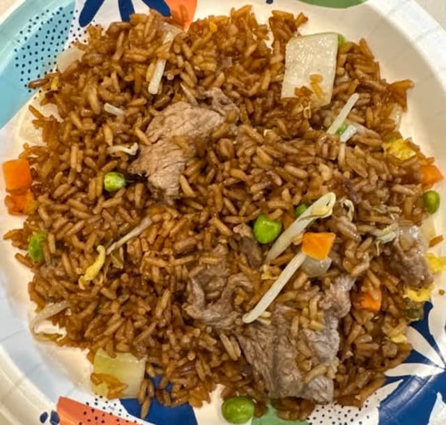 Beef Fried Rice Party Tray.