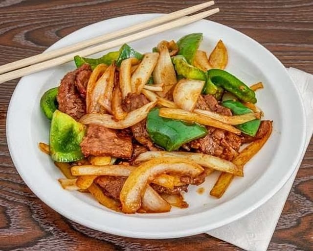 Lunch Pepper Steak.