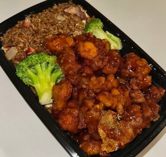 Dinner Teriyaki Chicken Combination Platter.