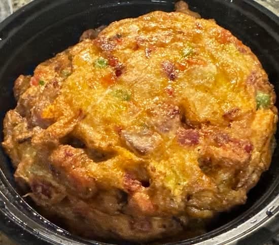 Lunch Roast Pork Egg Foo Young.