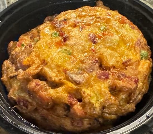 Lunch Roast Pork Egg Foo Young.
