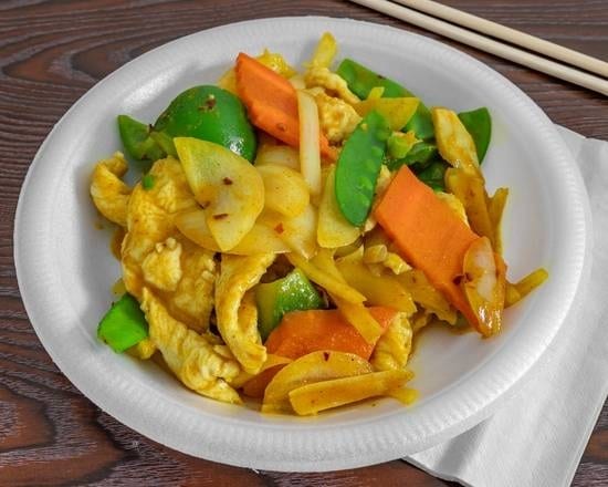 Chicken with Curry Sauce.