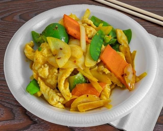 Chicken with Curry Sauce.